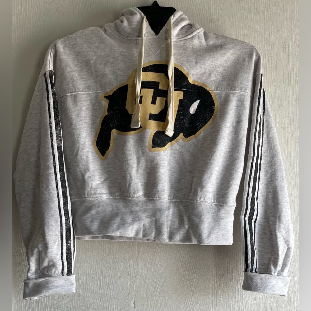 Women’s Gray CU Buffs Cropped Hoodie Size S